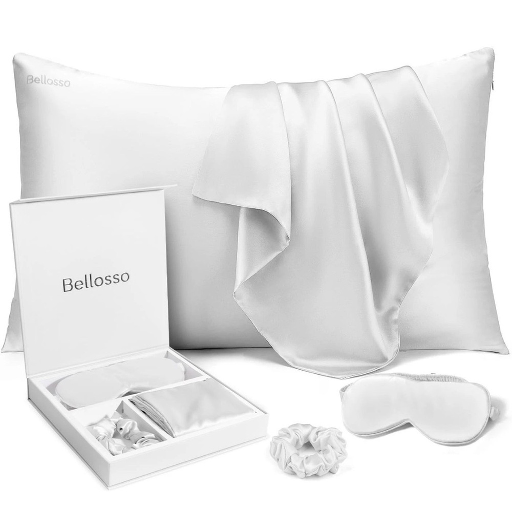 Bellosso White Silk Pillowcase Set